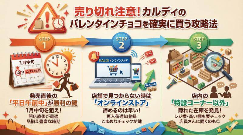 売り切れ注意！カルディのバレンタインチョコを確実に買う攻略法