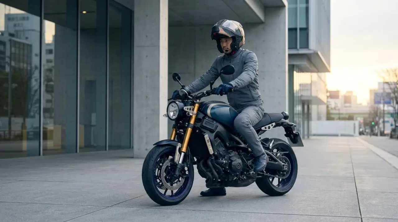 都会的で洗練されたプレミアムなモーターサイクルライダーのメインビジュアル