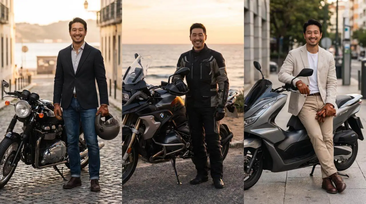 洗練されたサマーライディングを楽しむ3人の大人ライダーのイメージ