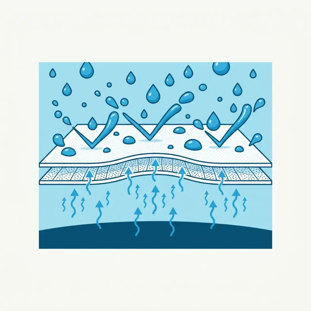 防風性と透湿防水