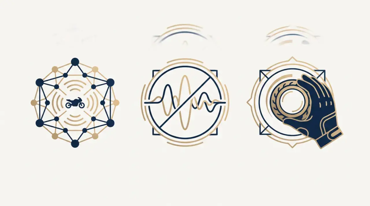 Robust mesh, crystal clear sound, and gloved hand control icons
